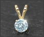 Preview: Anhänger 585 Gold Aquamarin hellblau, 4,5,6,7mm